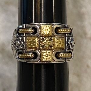 Gorgeous Konstantino 18KT & Sterling Ring